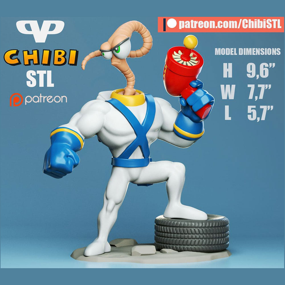 Earthworm Jim Chibi купить в Москве по низкой цене!